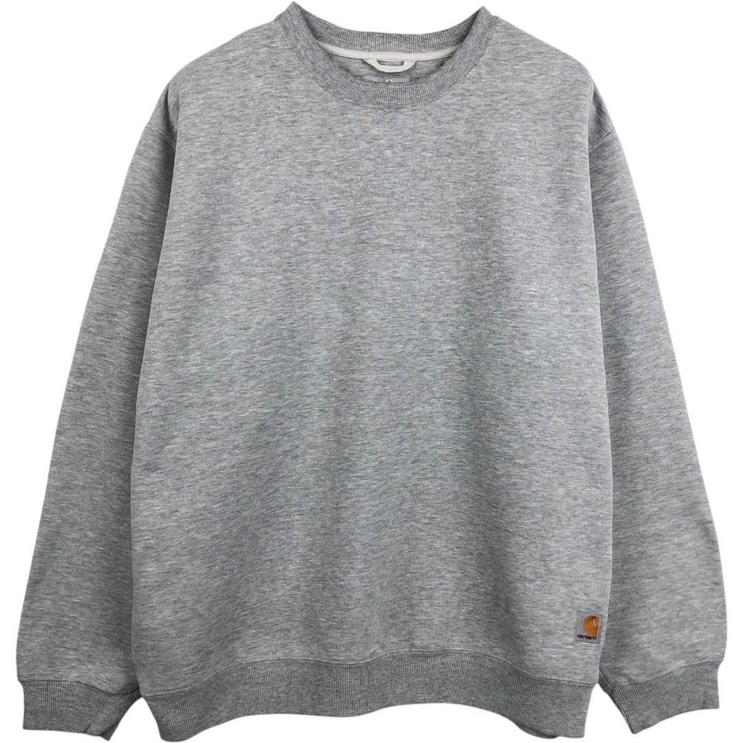 Carhartt logo sweatshirt, men's size L cotton gray type Vintage Second Hand