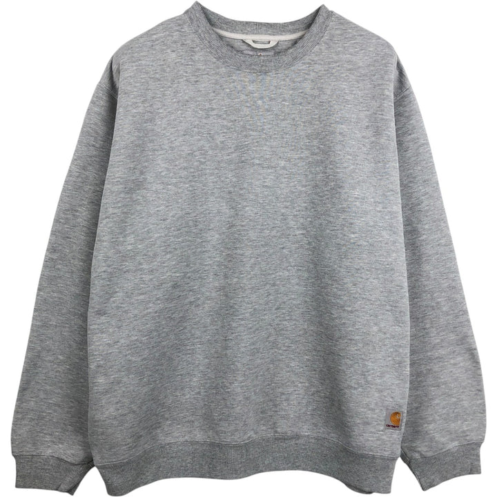 Carhartt logo sweatshirt, men's size L cotton gray type Vintage Second Hand