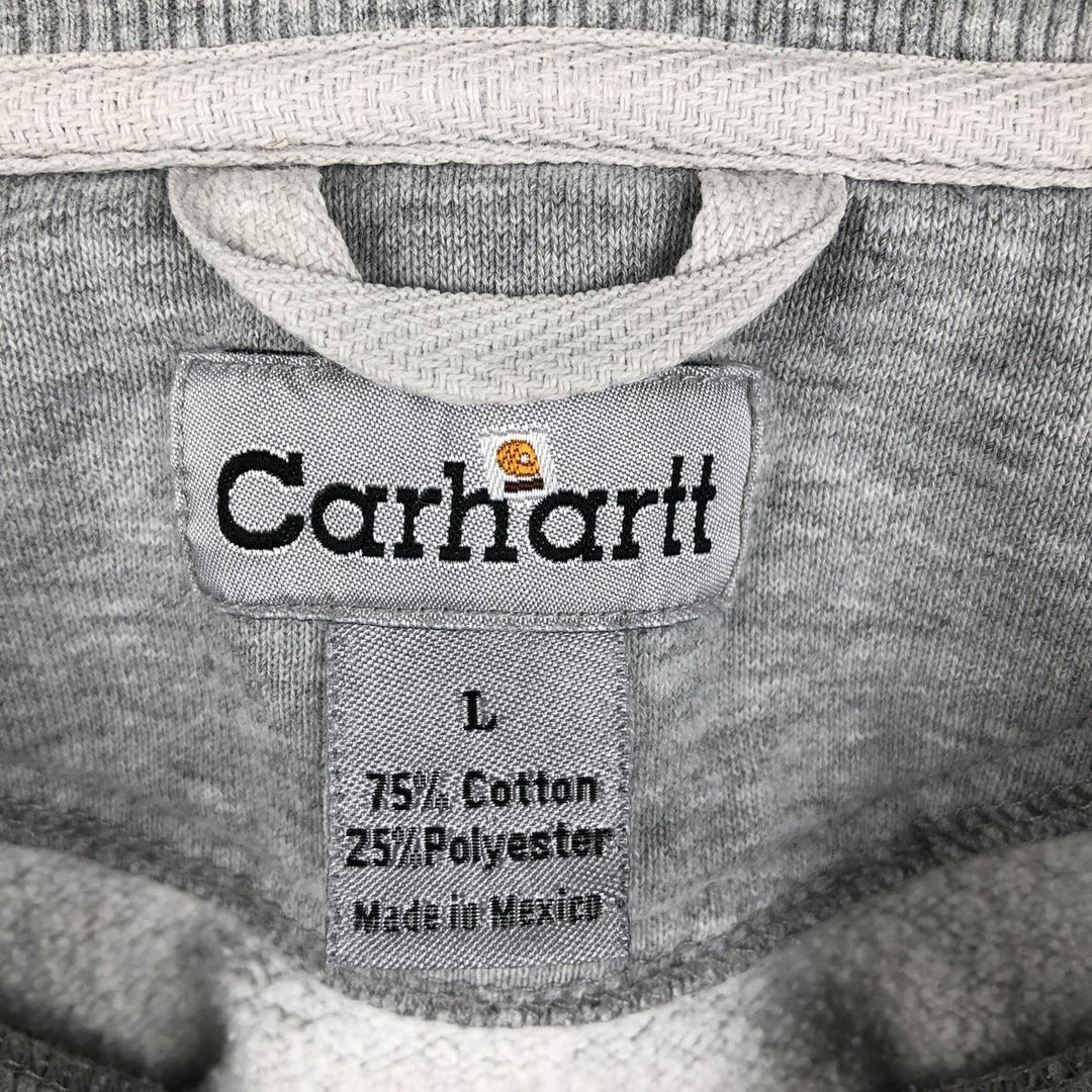 Carhartt logo sweatshirt, men's size L cotton gray type Vintage Second Hand