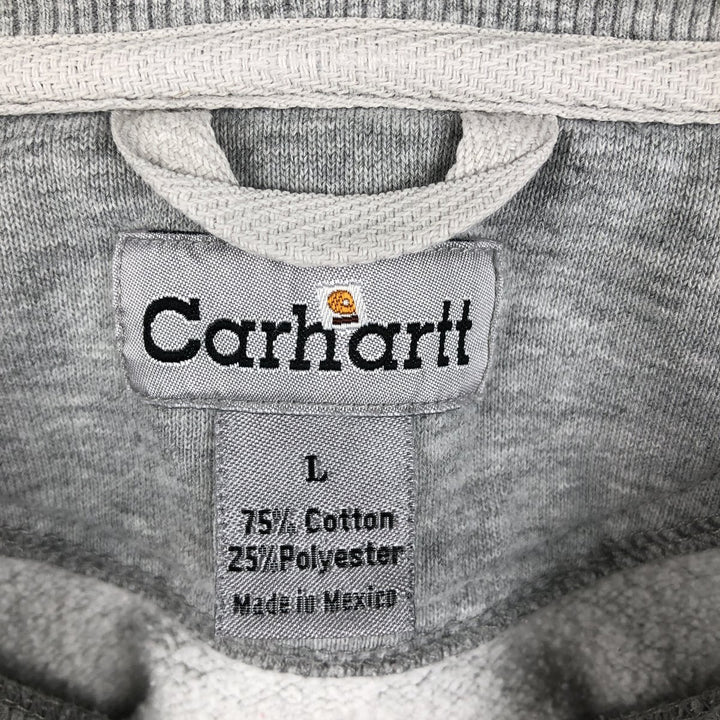 Carhartt logo sweatshirt, men's size L cotton gray type Vintage Second Hand