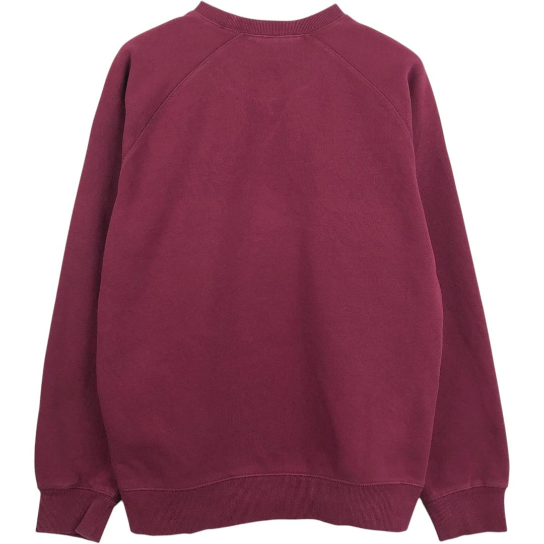 Carhartt WORK IN PROGRESS Plain Blank Sweatshirt (Men's Size L) cotton wine-red Vintage Second Hand