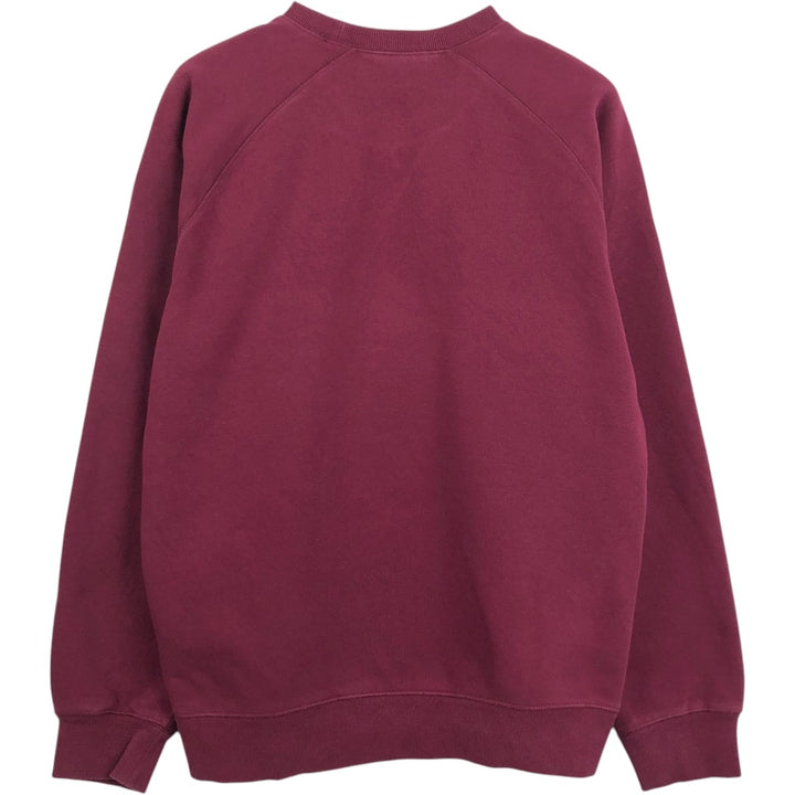 Carhartt WORK IN PROGRESS Plain Blank Sweatshirt (Men's Size L) cotton wine-red Vintage Second Hand