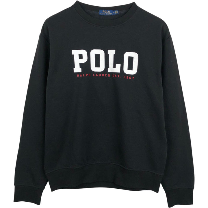 Ralph Lauren POLO RALPH LAUREN Logo sweatshirt, sweatshirt, men's size M polyester black type Vintage Second Hand