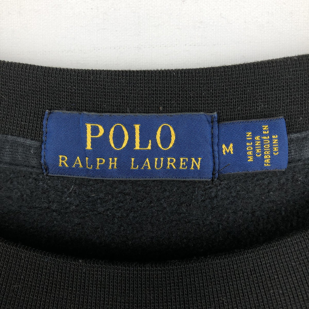 Ralph Lauren POLO RALPH LAUREN Logo sweatshirt, sweatshirt, men's size M polyester black type Vintage Second Hand