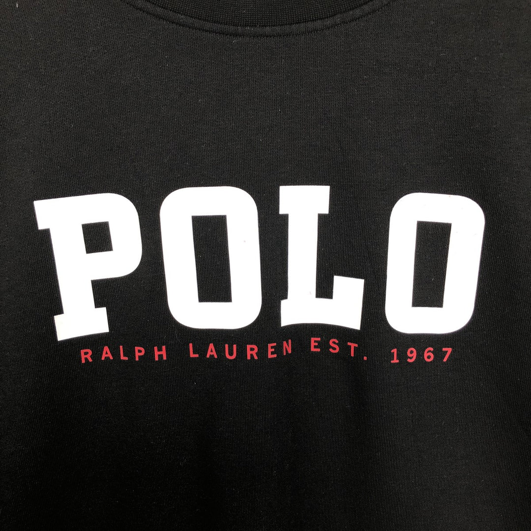 Ralph Lauren POLO RALPH LAUREN Logo sweatshirt, sweatshirt, men's size M polyester black type Vintage Second Hand