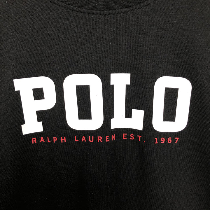 Ralph Lauren POLO RALPH LAUREN Logo sweatshirt, sweatshirt, men's size M polyester black type Vintage Second Hand