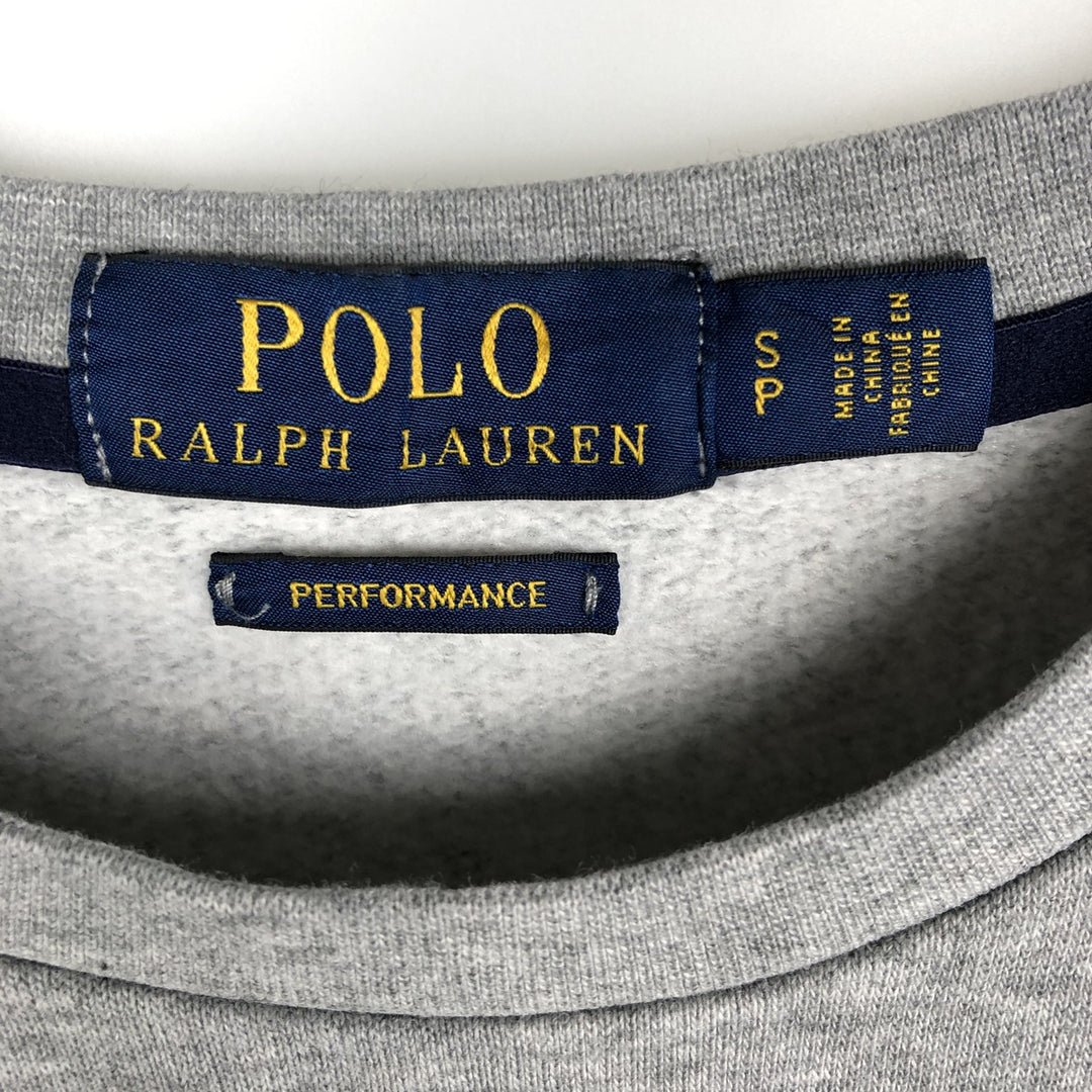 Ralph Lauren PERFORMANCE Logo Sweatshirt (Men's Size S) cotton gray type Vintage Second Hand