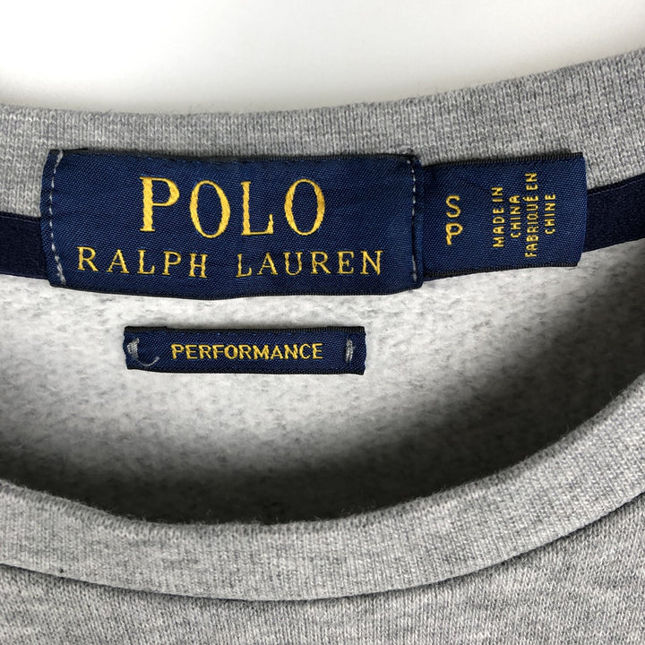 Ralph Lauren PERFORMANCE Logo Sweatshirt (Men's Size S) cotton gray type Vintage Second Hand
