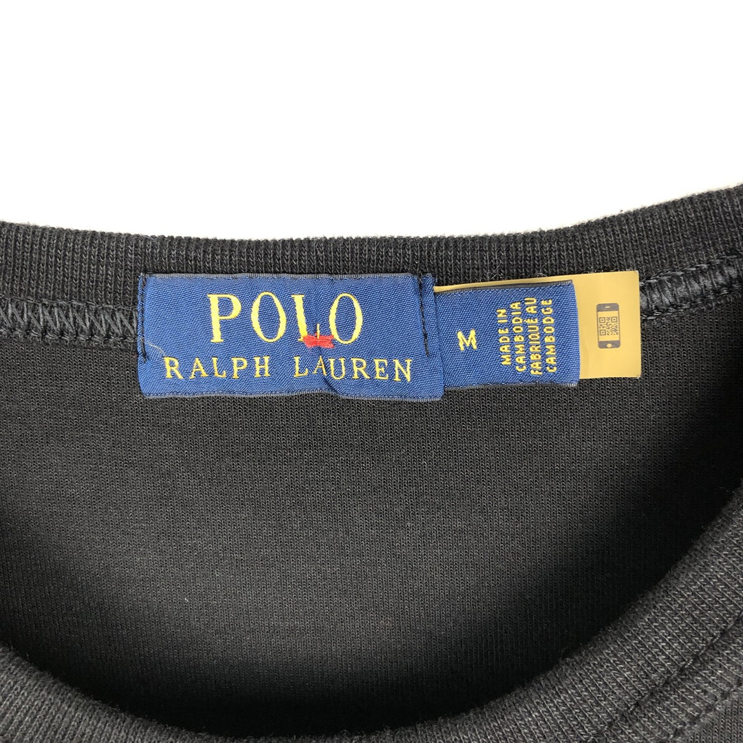 Ralph Lauren Big Pony Sweatshirt (Men's Size M) polyester black type Vintage Second Hand