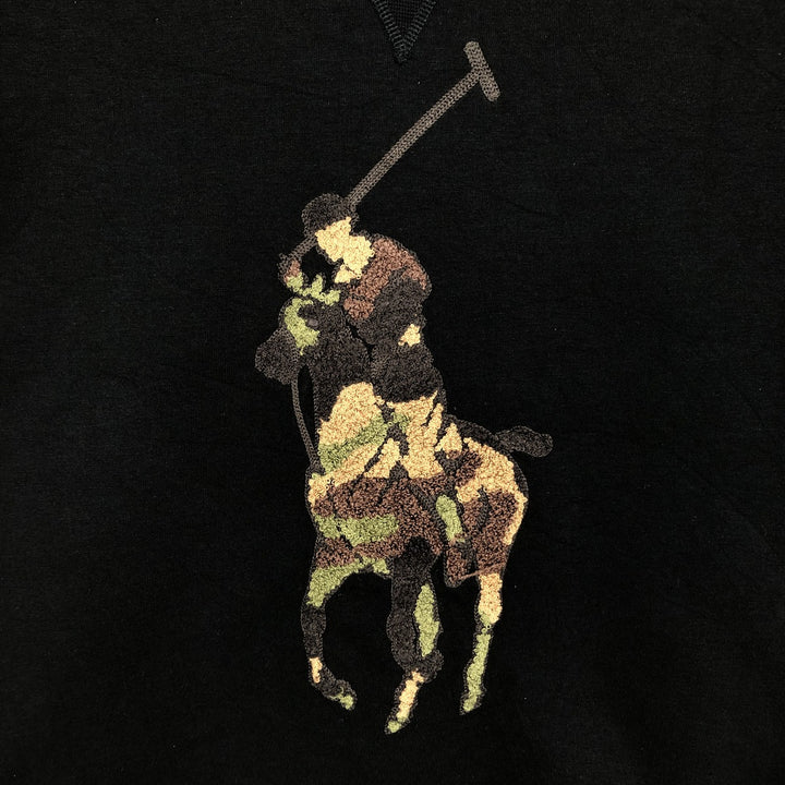 Ralph Lauren Big Pony Sweatshirt (Men's Size M) polyester black type Vintage Second Hand