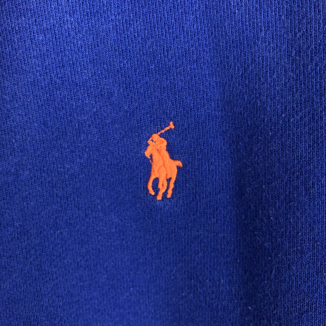 Ralph Lauren POLO by Ralph Lauren One Point Logo Sweatshirt Trainer Men's M size cotton blue type Vintage Second Hand