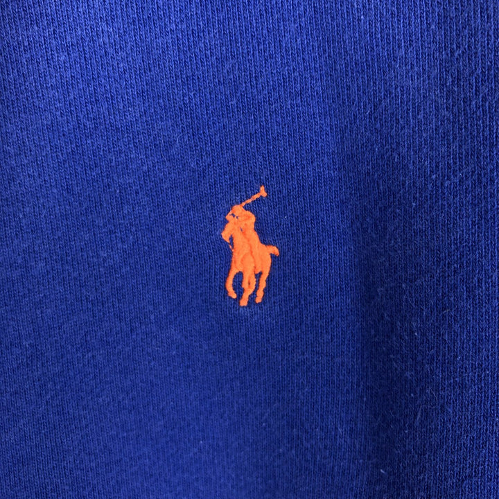Ralph Lauren POLO by Ralph Lauren One Point Logo Sweatshirt Trainer Men's M size cotton blue type Vintage Second Hand