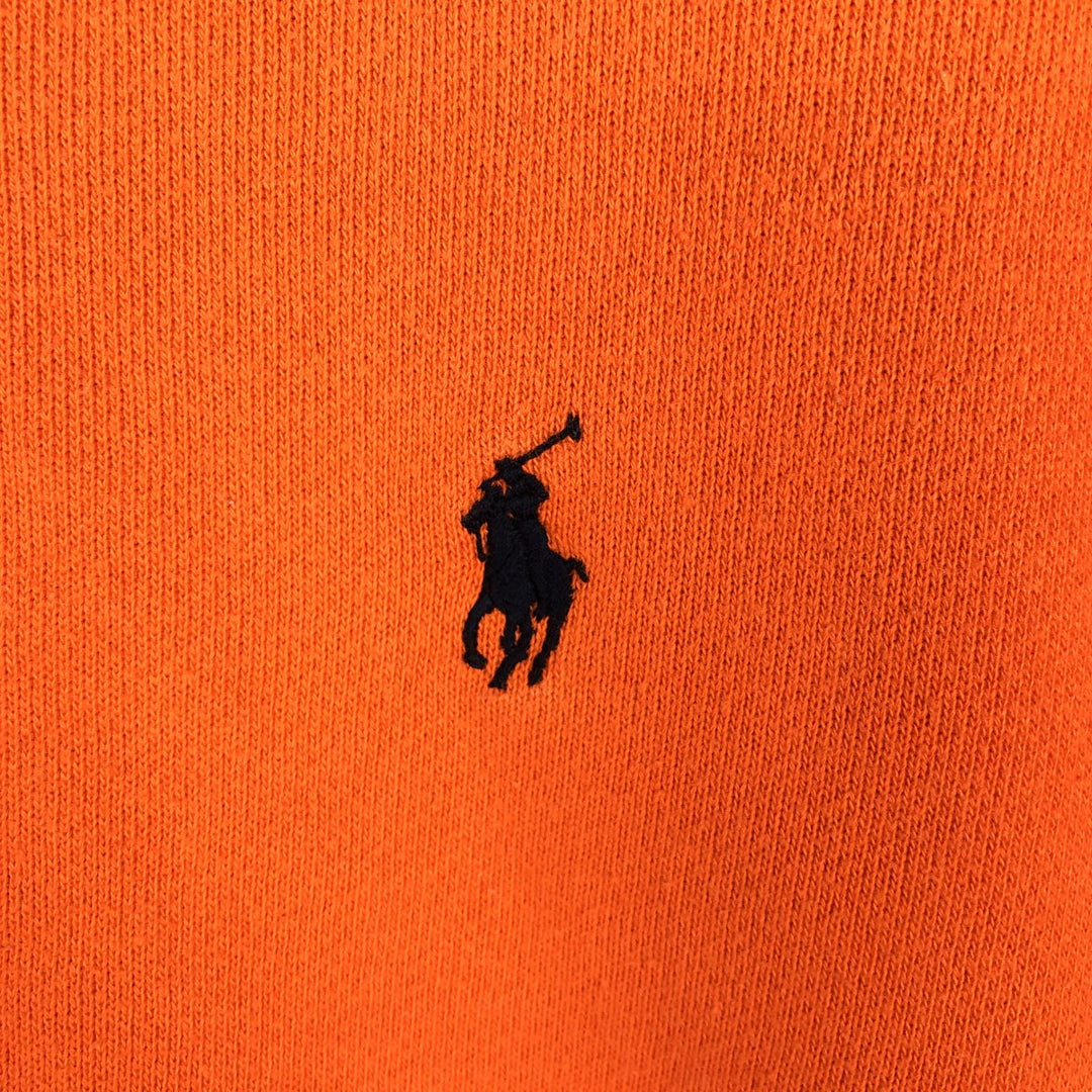 Ralph Lauren POLO by Ralph Lauren One Point Logo Sweatshirt Trainer Men's M size cotton orange type Vintage Second Hand
