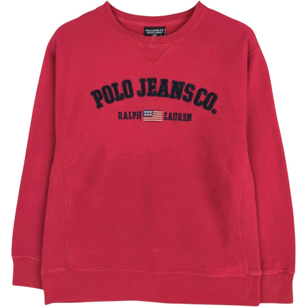2000'S Ralph Lauren POLO JEANS COMPANY RALPH LAUREN Logo Sweatshirt (Size M, equivalent to Men's S) cotton red type Vintage Second Hand