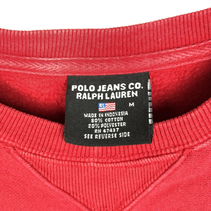 2000'S Ralph Lauren POLO JEANS COMPANY RALPH LAUREN Logo Sweatshirt (Size M, equivalent to Men's S) cotton red type Vintage Second Hand