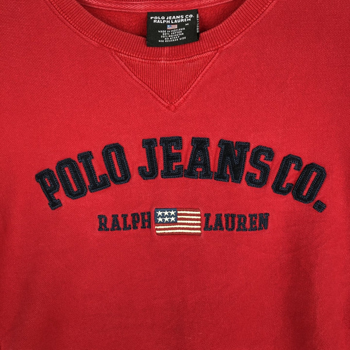 2000'S Ralph Lauren POLO JEANS COMPANY RALPH LAUREN Logo Sweatshirt (Size M, equivalent to Men's S) cotton red type Vintage Second Hand