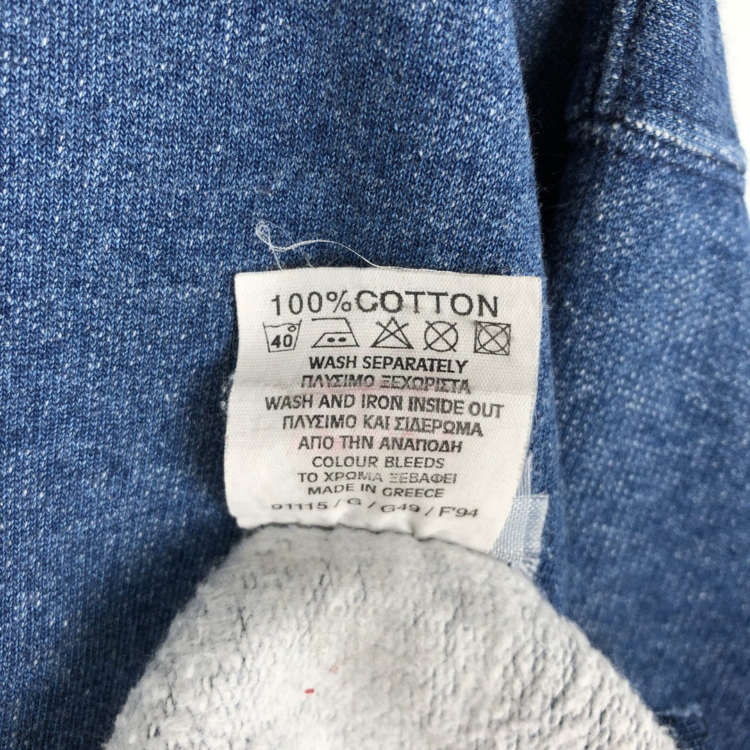 Levi's logo print high-neck sweatshirt, men's size M (approx.) cotton blue type Vintage Second Hand
