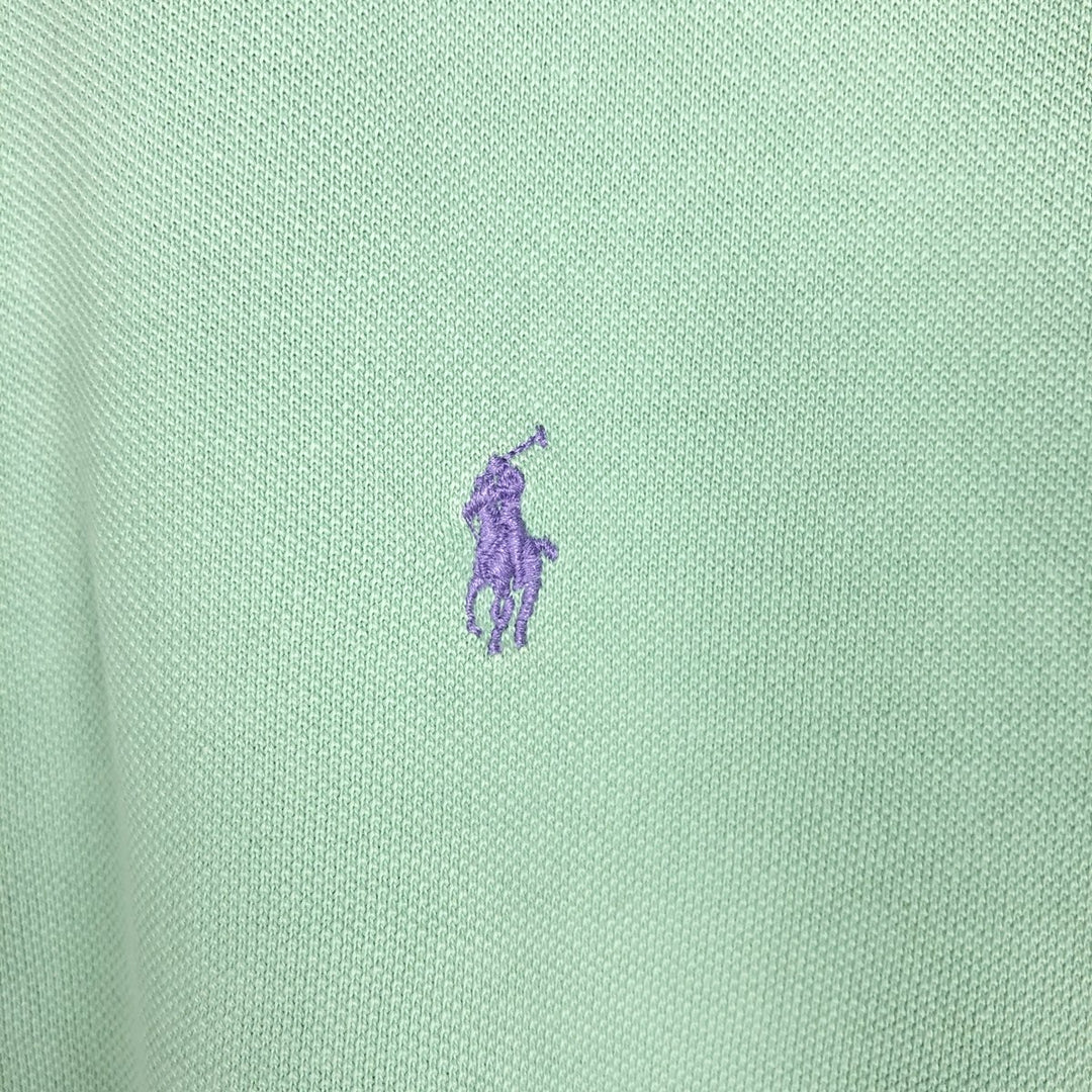 Ralph Lauren POLO by Ralph Lauren One Point Logo Sweatshirt Trainer Men's M size cotton Mint green Vintage Second Hand