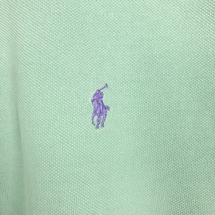 Ralph Lauren POLO by Ralph Lauren One Point Logo Sweatshirt Trainer Men's M size cotton Mint green Vintage Second Hand