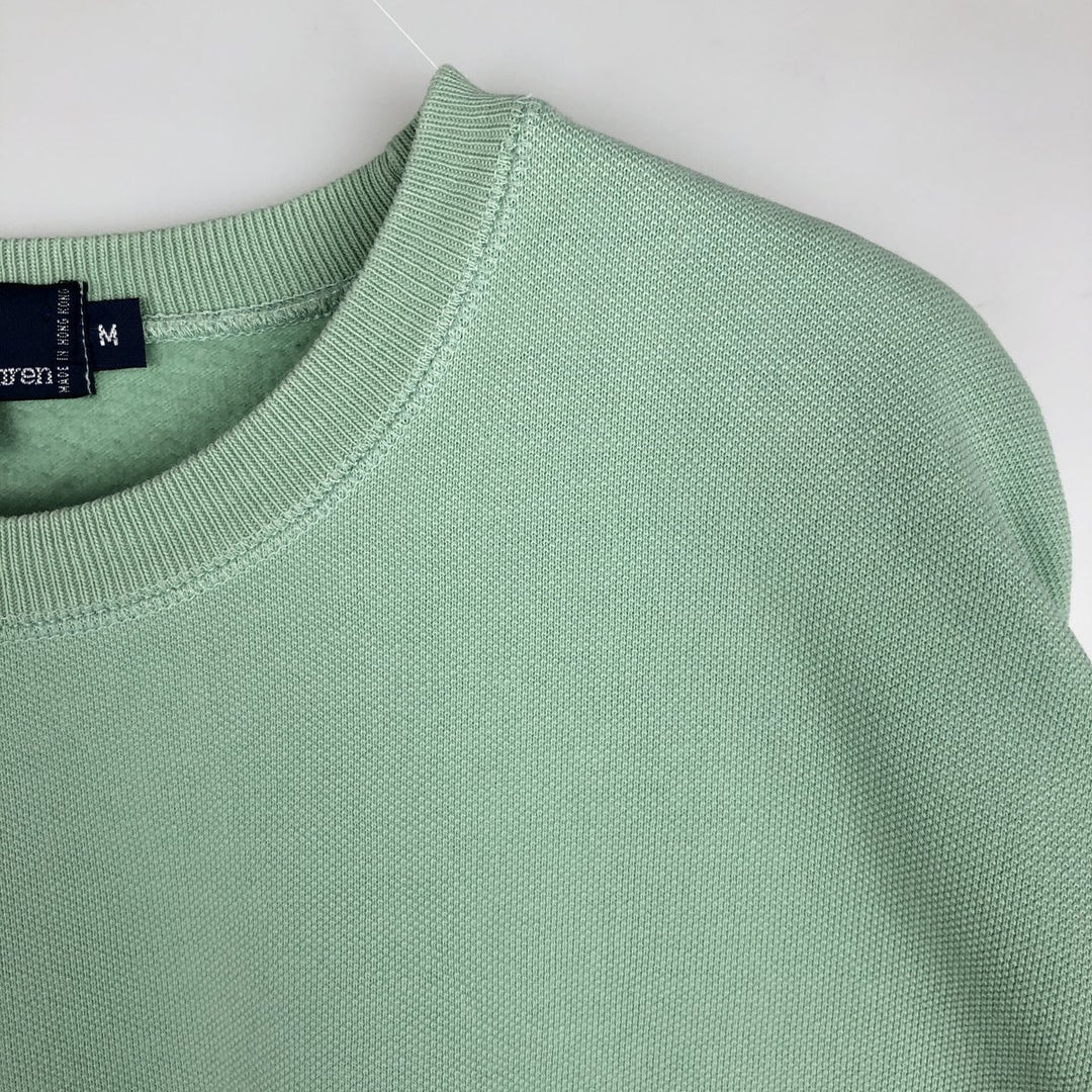 Ralph Lauren POLO by Ralph Lauren One Point Logo Sweatshirt Trainer Men's M size cotton Mint green Vintage Second Hand
