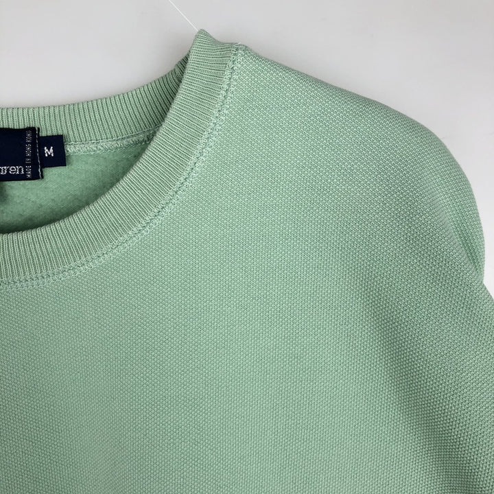 Ralph Lauren POLO by Ralph Lauren One Point Logo Sweatshirt Trainer Men's M size cotton Mint green Vintage Second Hand