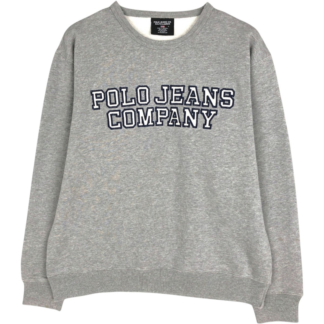 2000'S Ralph Lauren POLO JEANS COMPANY RALPH LAUREN Logo Sweatshirt (Men's Size S) cotton gray type Vintage Second Hand