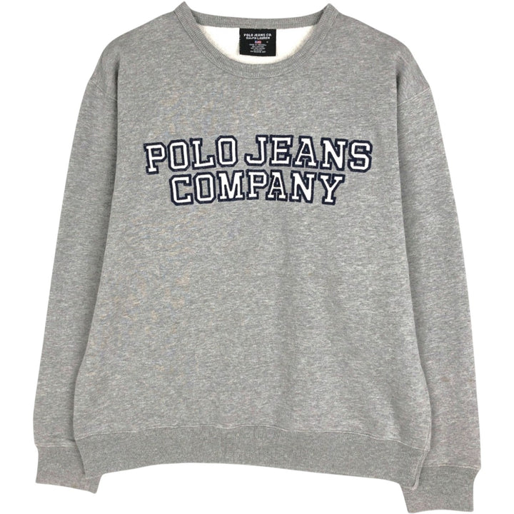 2000'S Ralph Lauren POLO JEANS COMPANY RALPH LAUREN Logo Sweatshirt (Men's Size S) cotton gray type Vintage Second Hand