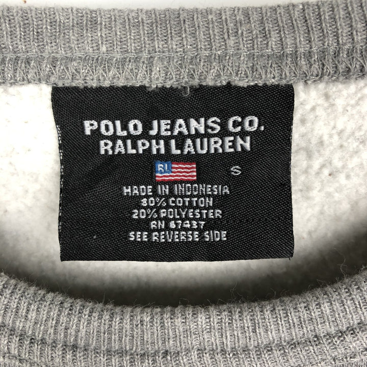 2000'S Ralph Lauren POLO JEANS COMPANY RALPH LAUREN Logo Sweatshirt (Men's Size S) cotton gray type Vintage Second Hand