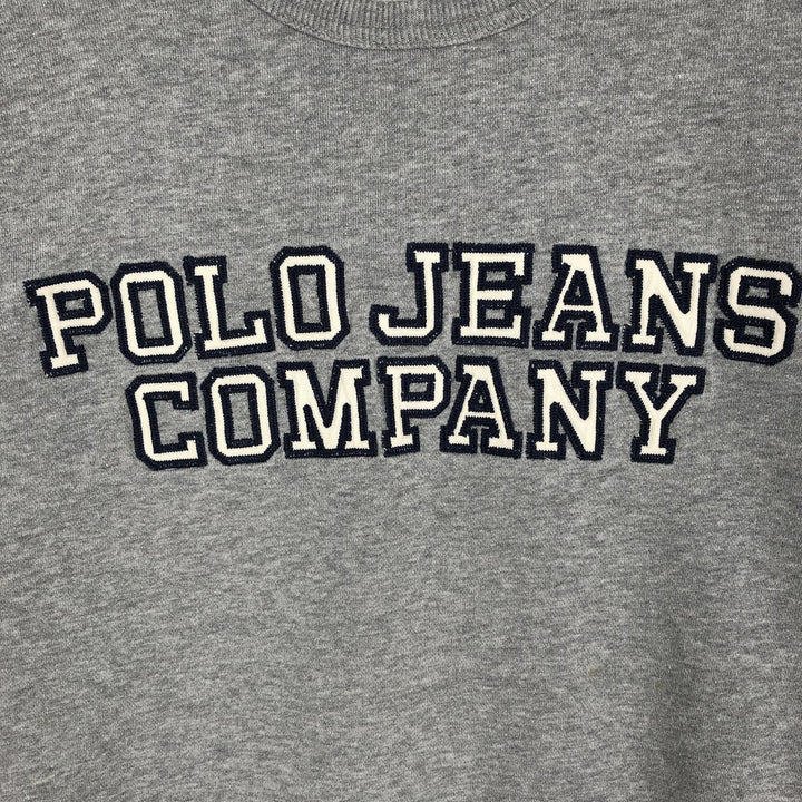 2000'S Ralph Lauren POLO JEANS COMPANY RALPH LAUREN Logo Sweatshirt (Men's Size S) cotton gray type Vintage Second Hand