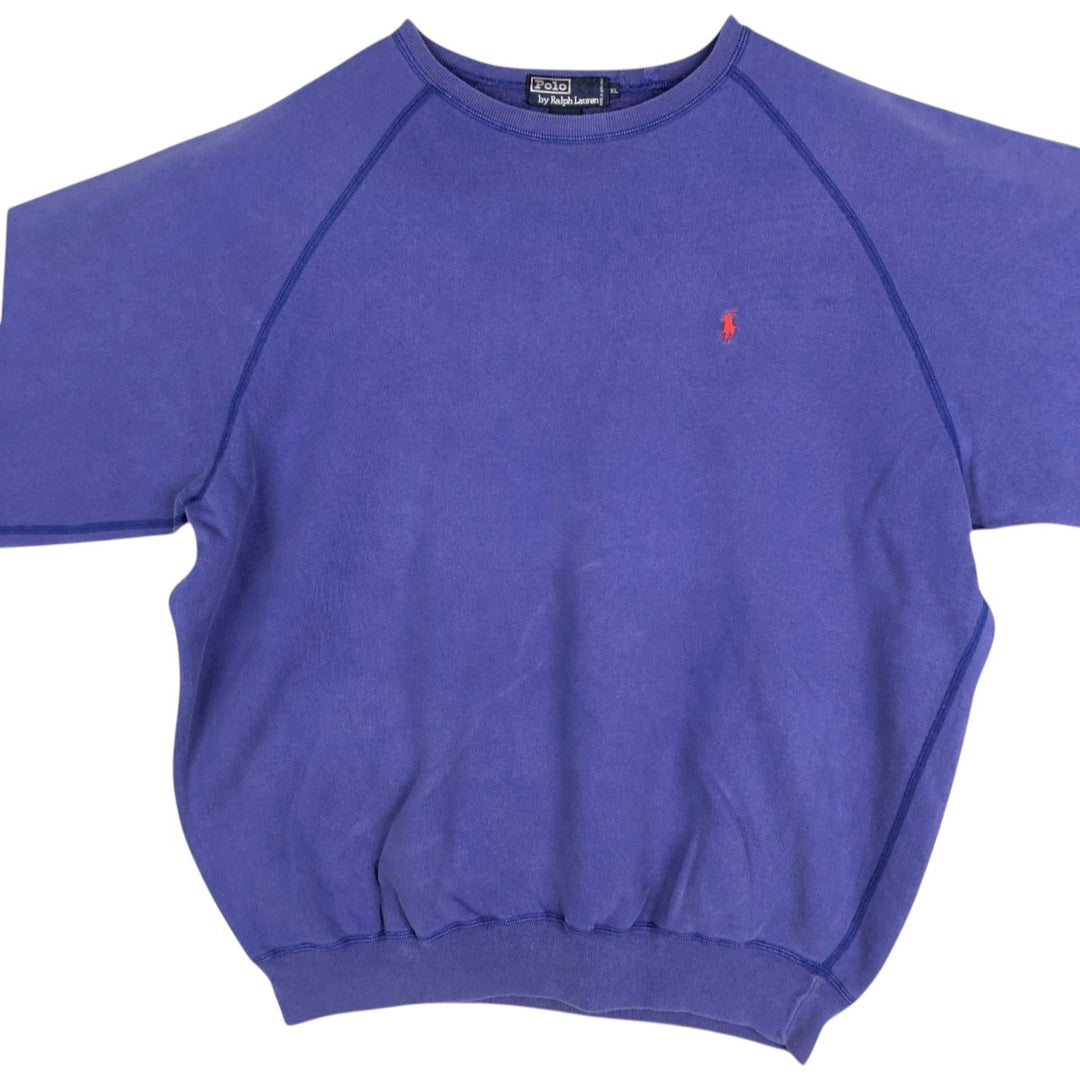 Ralph Lauren POLO by Ralph Lauren One Point Logo Sweatshirt Trainer Men's XL cotton blue type Vintage Second Hand
