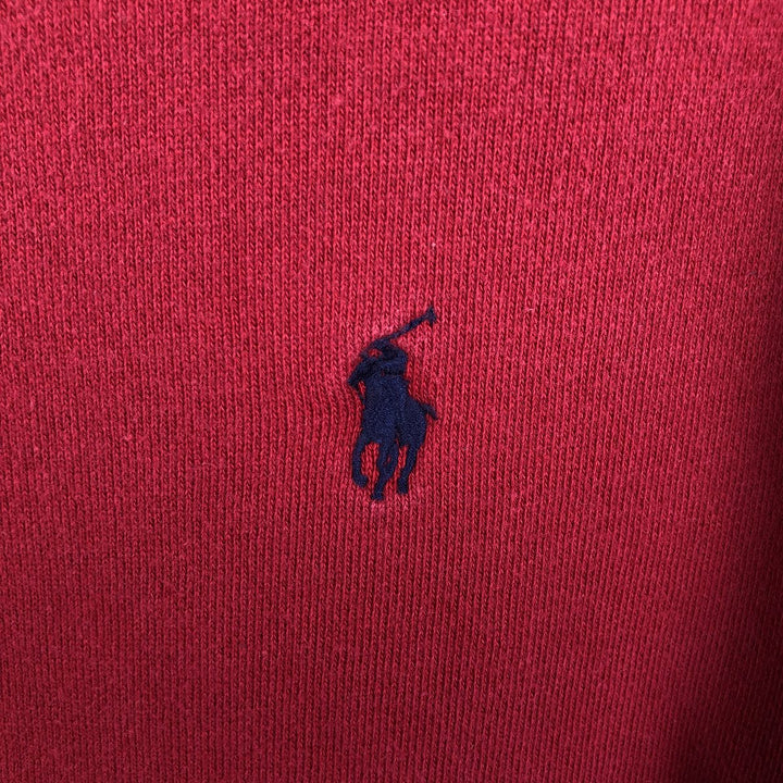 Ralph Lauren POLO by Ralph Lauren One Point Logo Sweatshirt Trainer Men's L size cotton red type Vintage Second Hand
