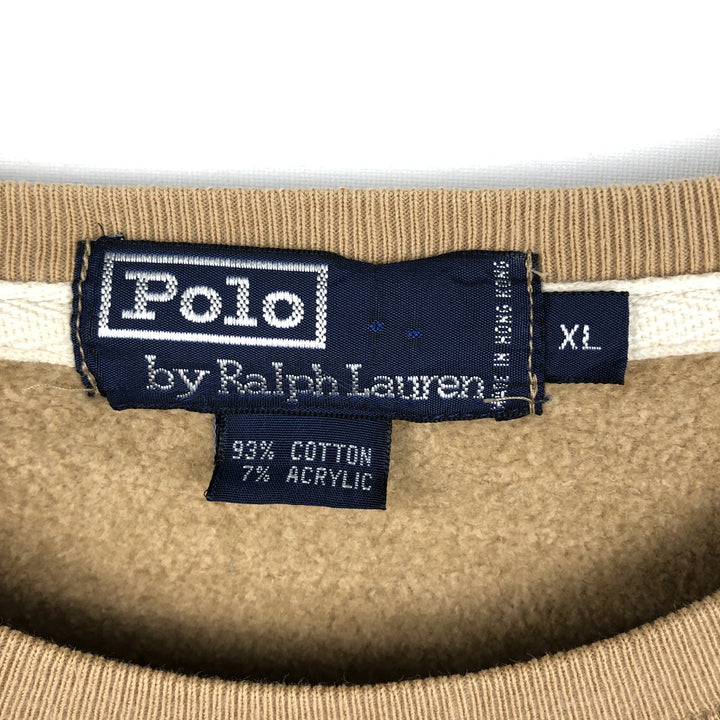 Ralph Lauren POLO by Ralph Lauren One Point Logo Sweatshirt Trainer Men's XL cotton brick settler Vintage Second Hand