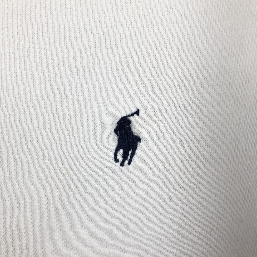 Ralph Lauren POLO by Ralph Lauren One Point Logo Sweatshirt Trainer Men's L size cotton white type Vintage Second Hand