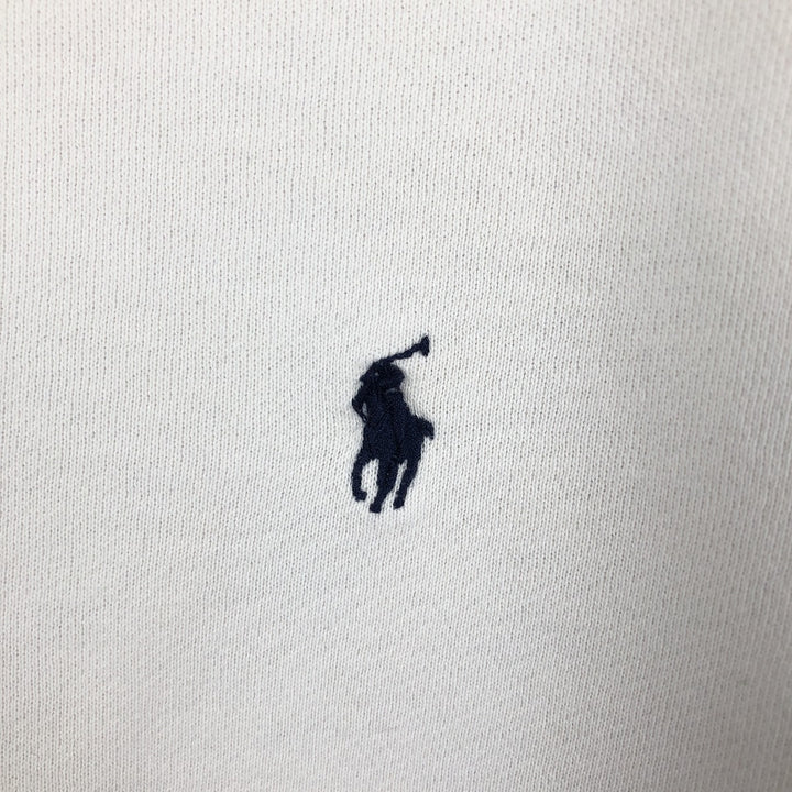 Ralph Lauren POLO by Ralph Lauren One Point Logo Sweatshirt Trainer Men's L size cotton white type Vintage Second Hand