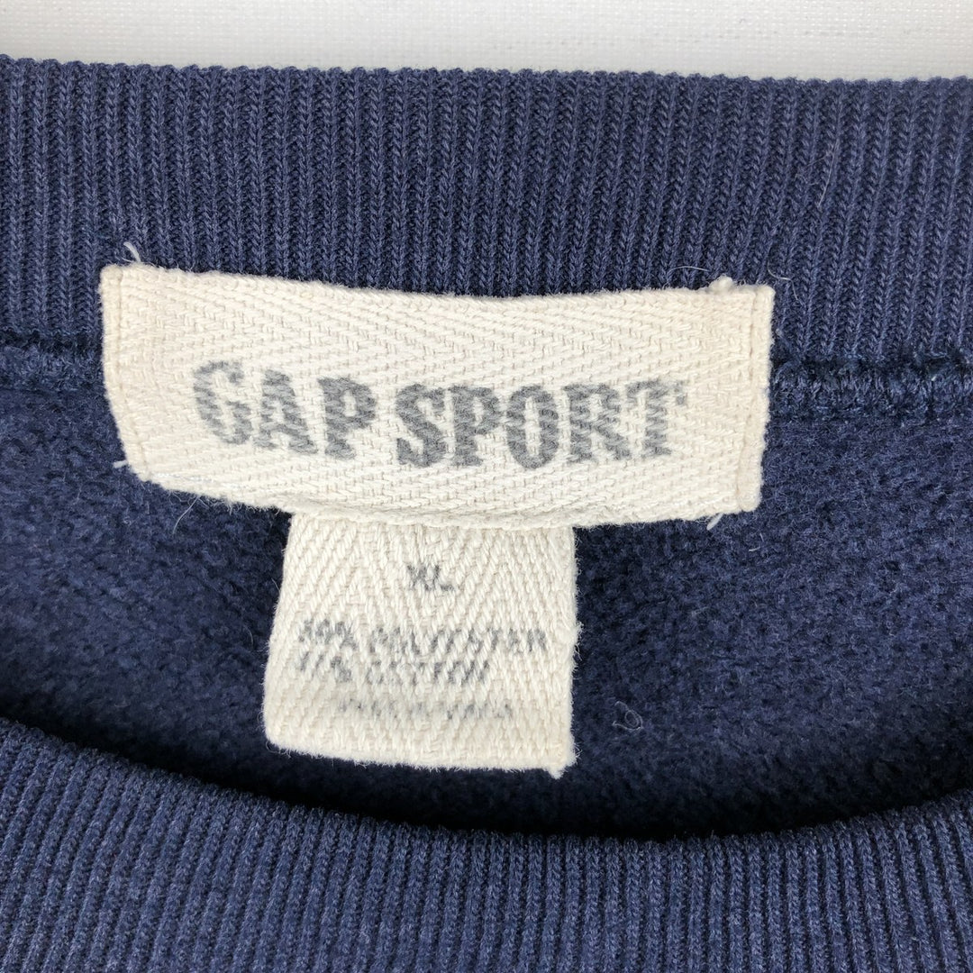 GAP SPORT Plain Blank Sweatshirt, Men's XL (approx.), Vintage Style unclear navy blue type Vintage Second Hand