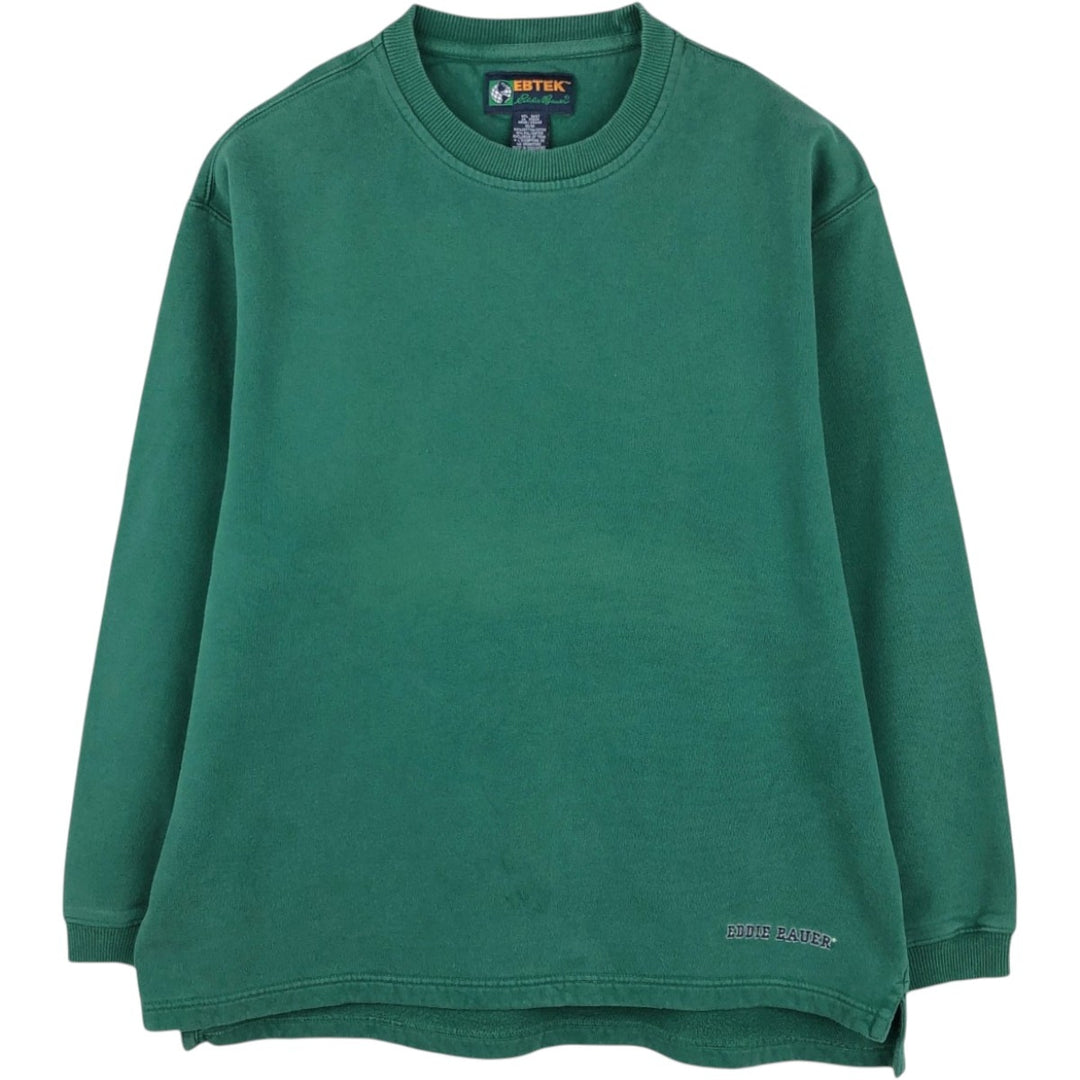 Eddie Bauer EBTEK Logo Sweatshirt (Men's Size M) cotton Green type dark green Vintage Second Hand
