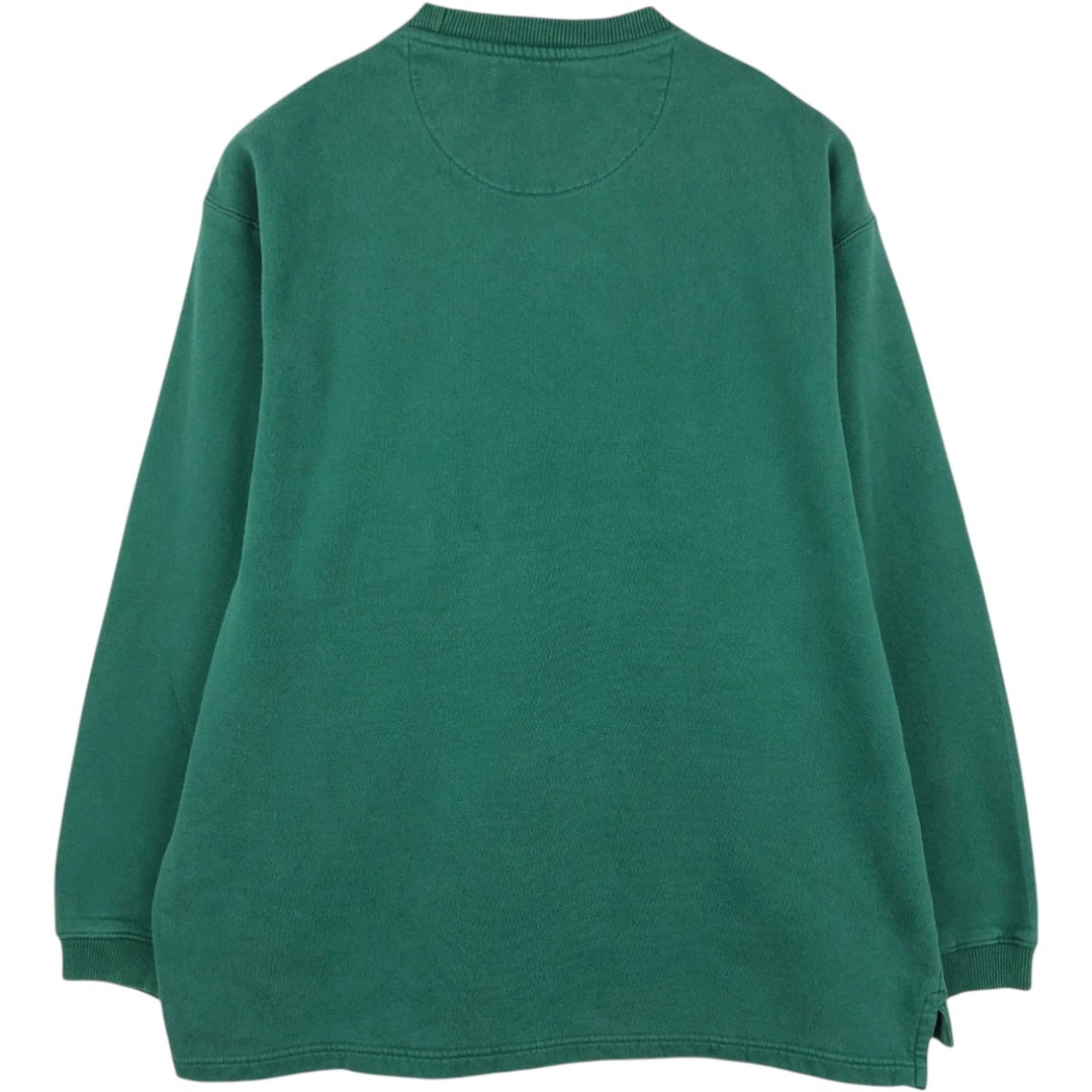 Eddie Bauer EBTEK Logo Sweatshirt (Men's Size M) cotton Green type dark green Vintage Second Hand