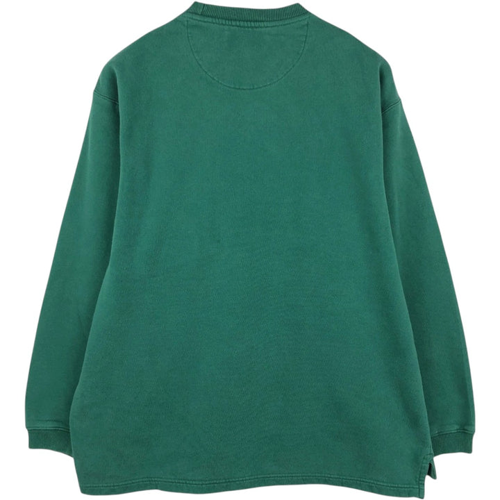 Eddie Bauer EBTEK Logo Sweatshirt (Men's Size M) cotton Green type dark green Vintage Second Hand