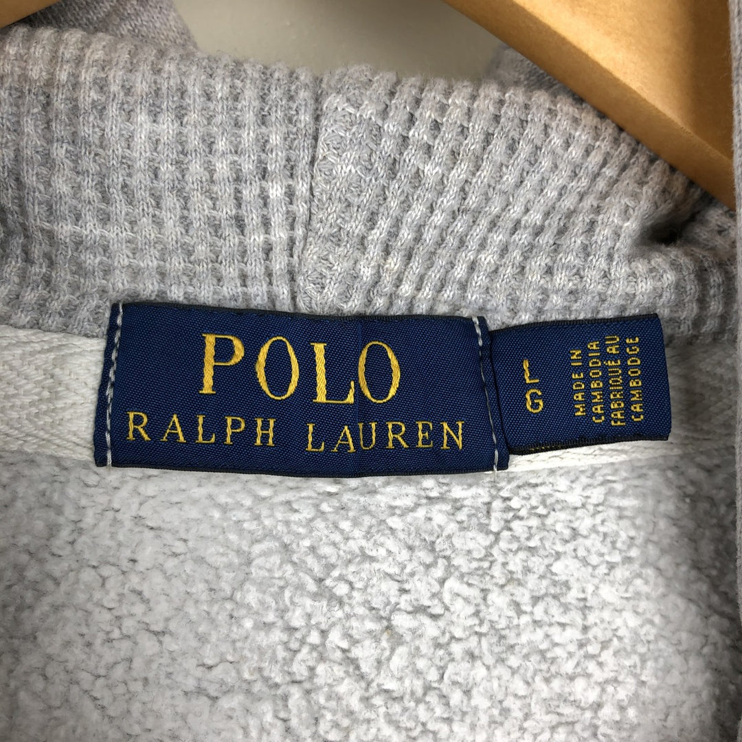 Ralph Lauren POLO RALPH LAUREN Sweat Full Zip Hoodie Men's L size cotton gray type Vintage Second Hand