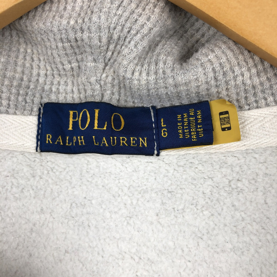 Ralph Lauren POLO RALPH LAUREN Sweat Full Zip Hoodie Men's L size cotton gray type Vintage Second Hand