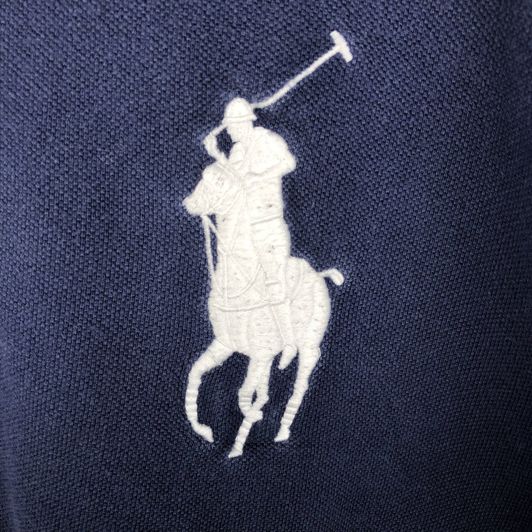 Ralph Lauren POLO by Ralph Lauren Big Pony Full-Zip Sweatshirt (Men's Size M) cotton navy blue type Vintage Second Hand