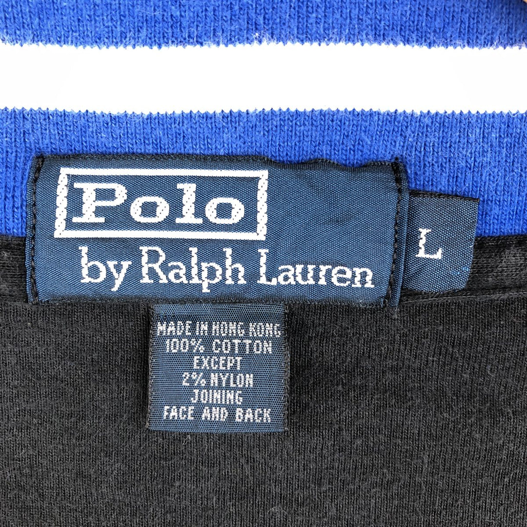 Ralph Lauren POLO by Ralph Lauren full zip sweatshirt, men's size L cotton black type Vintage Second Hand