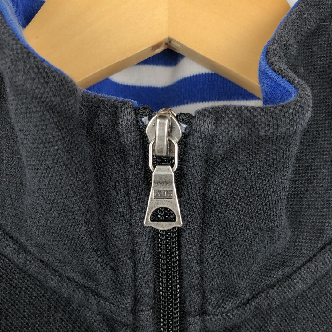 Ralph Lauren POLO by Ralph Lauren full zip sweatshirt, men's size L cotton black type Vintage Second Hand