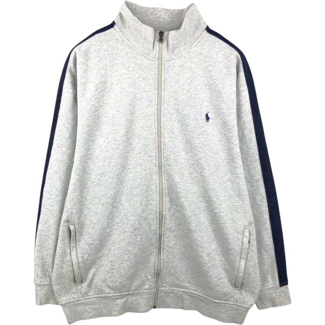 2000'S Ralph Lauren POLO RALPH LAUREN Full-Zip Sweatshirt, Men's Size XXL (approx.) cotton gray type Vintage Second Hand