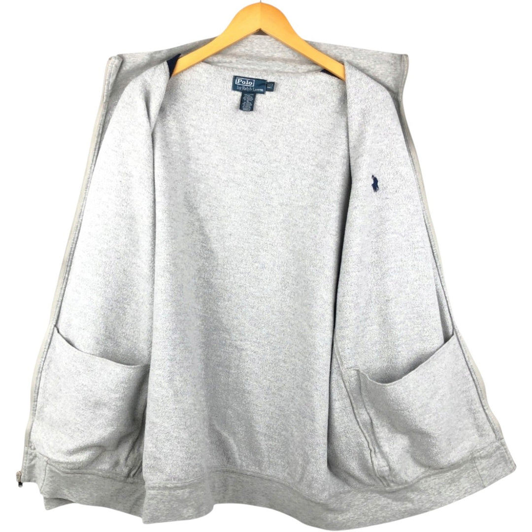 2000'S Ralph Lauren POLO RALPH LAUREN Full-Zip Sweatshirt, Men's Size XXL (approx.) cotton gray type Vintage Second Hand