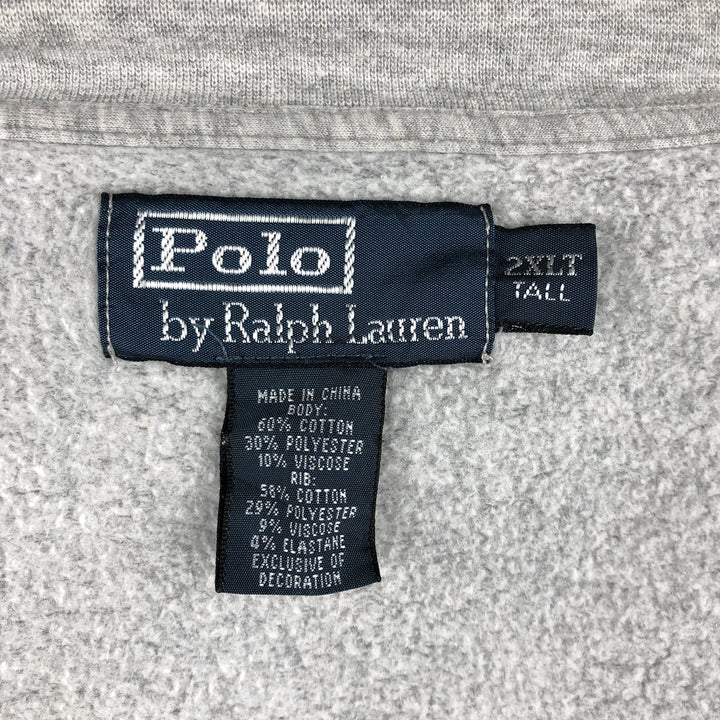 2000'S Ralph Lauren POLO RALPH LAUREN Full-Zip Sweatshirt, Men's Size XXL (approx.) cotton gray type Vintage Second Hand