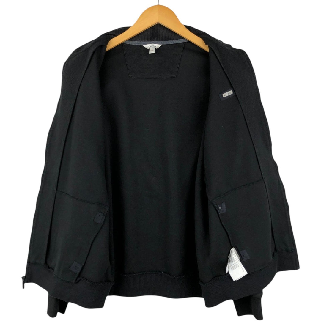 Calvin Klein full-zip sweatshirt, men's size L cotton black type Vintage Second Hand
