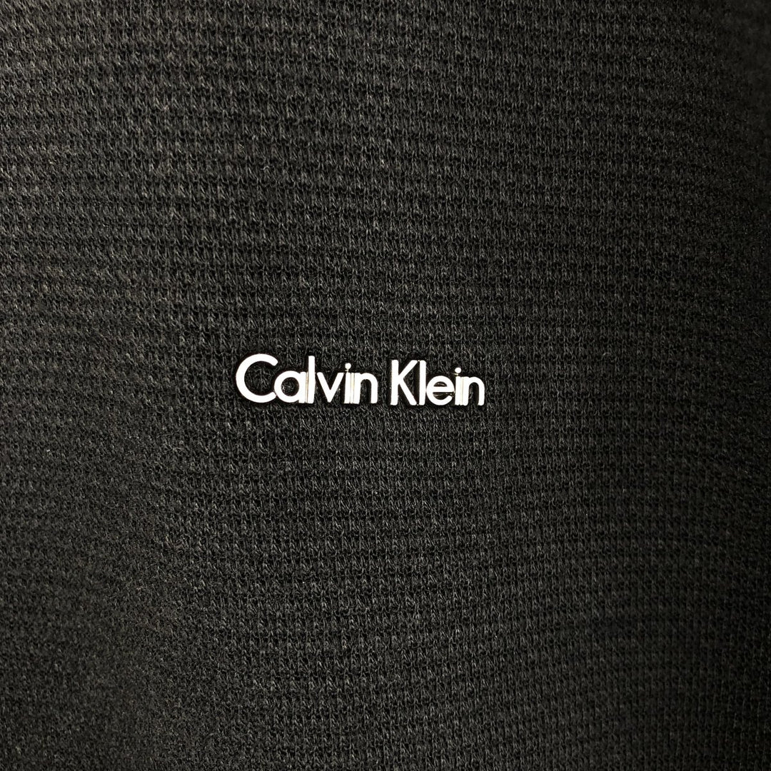 Calvin Klein full-zip sweatshirt, men's size L cotton black type Vintage Second Hand