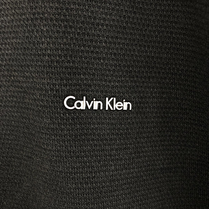 Calvin Klein full-zip sweatshirt, men's size L cotton black type Vintage Second Hand