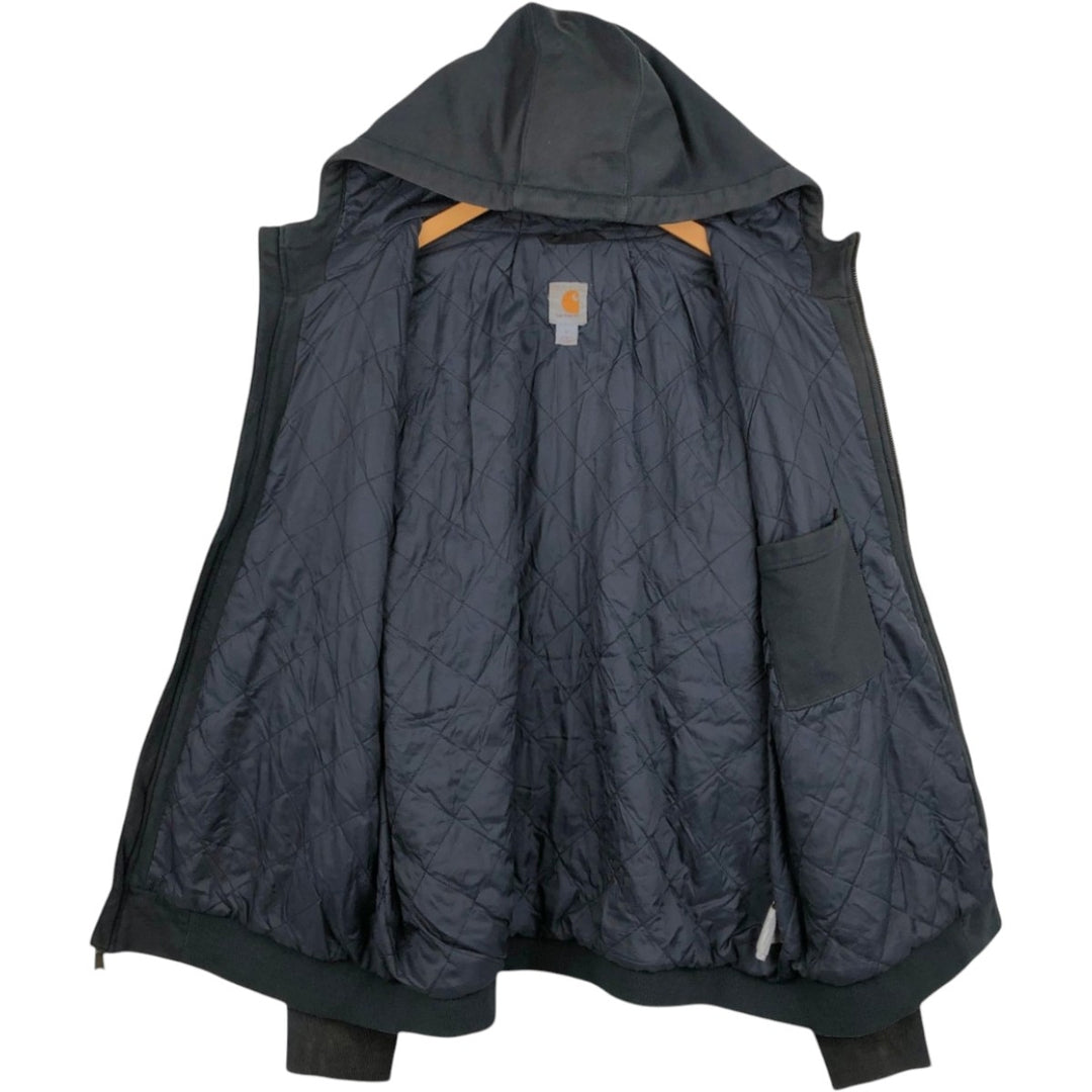 Carhartt RAIN DEFENDER Padded Sweat Full-Zip Hoodie, Men's Size L (approx.) cotton black type Vintage Second Hand